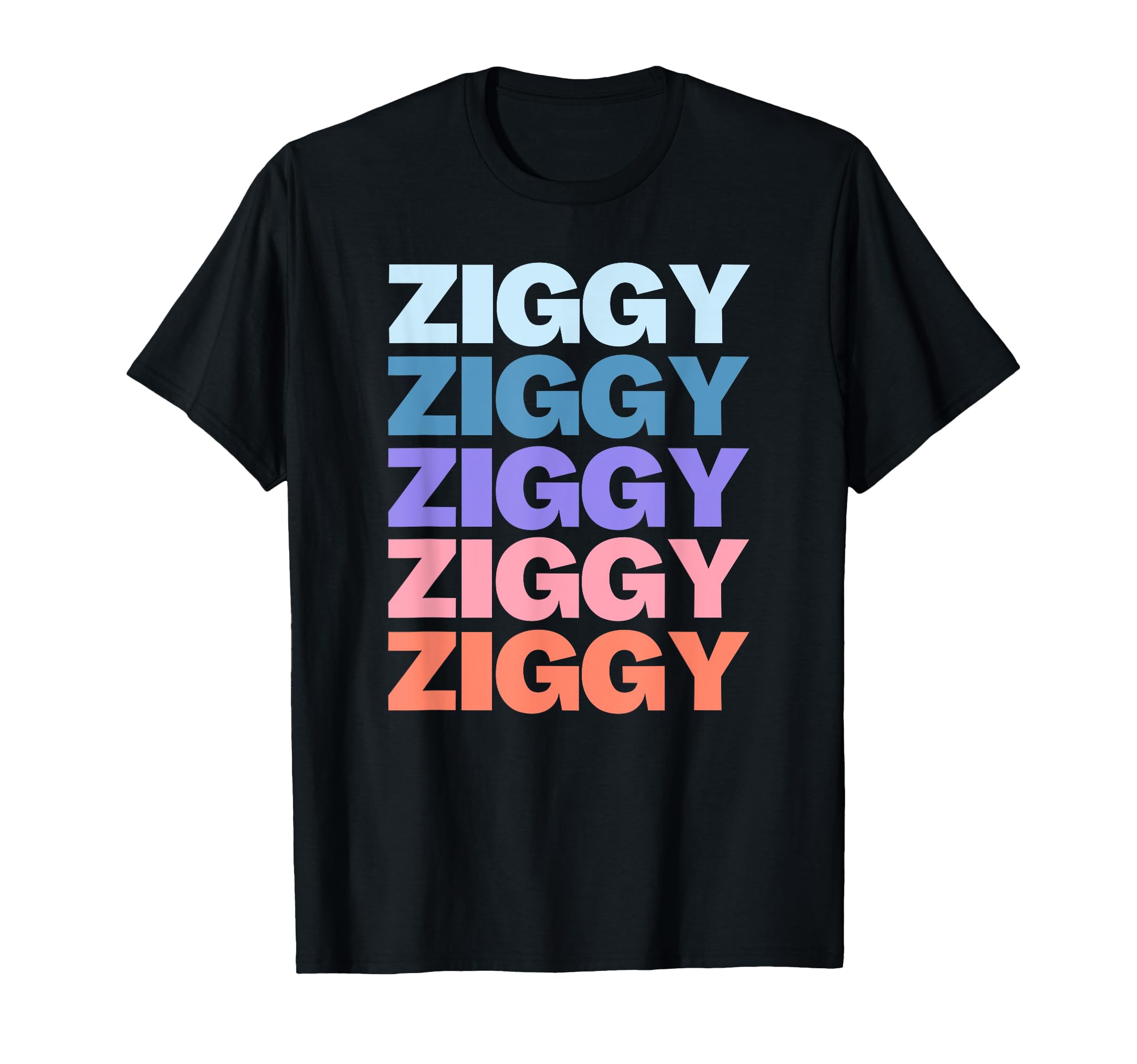 Amazon | Funny Modern Repeated Text Design Ziggy Tシャツ | T